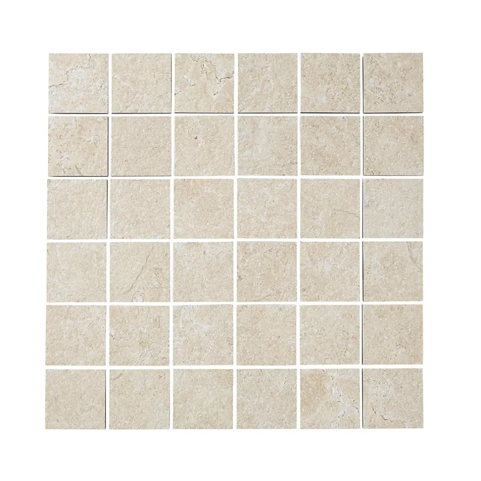 Colours Mosaïque sol et mur beige 30 x 30 cm Soft Lime Stone