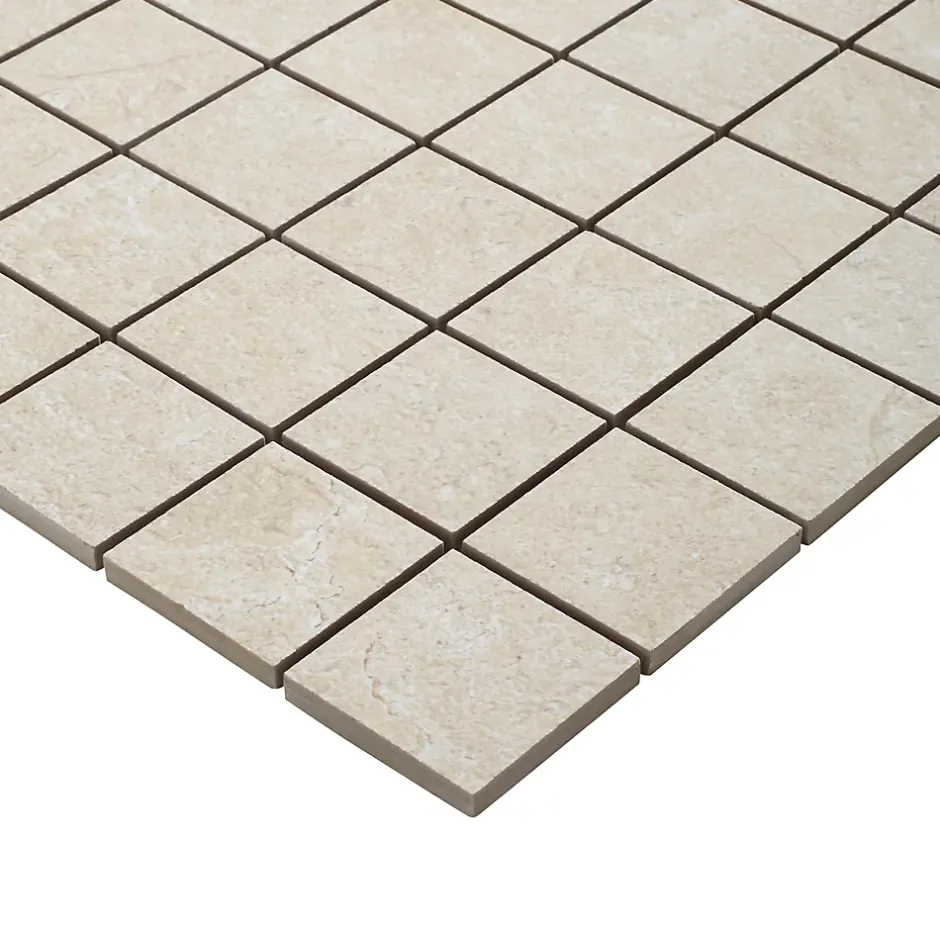 Colours Mosaïque sol et mur beige 30 x 30 cm Soft Lime Stone