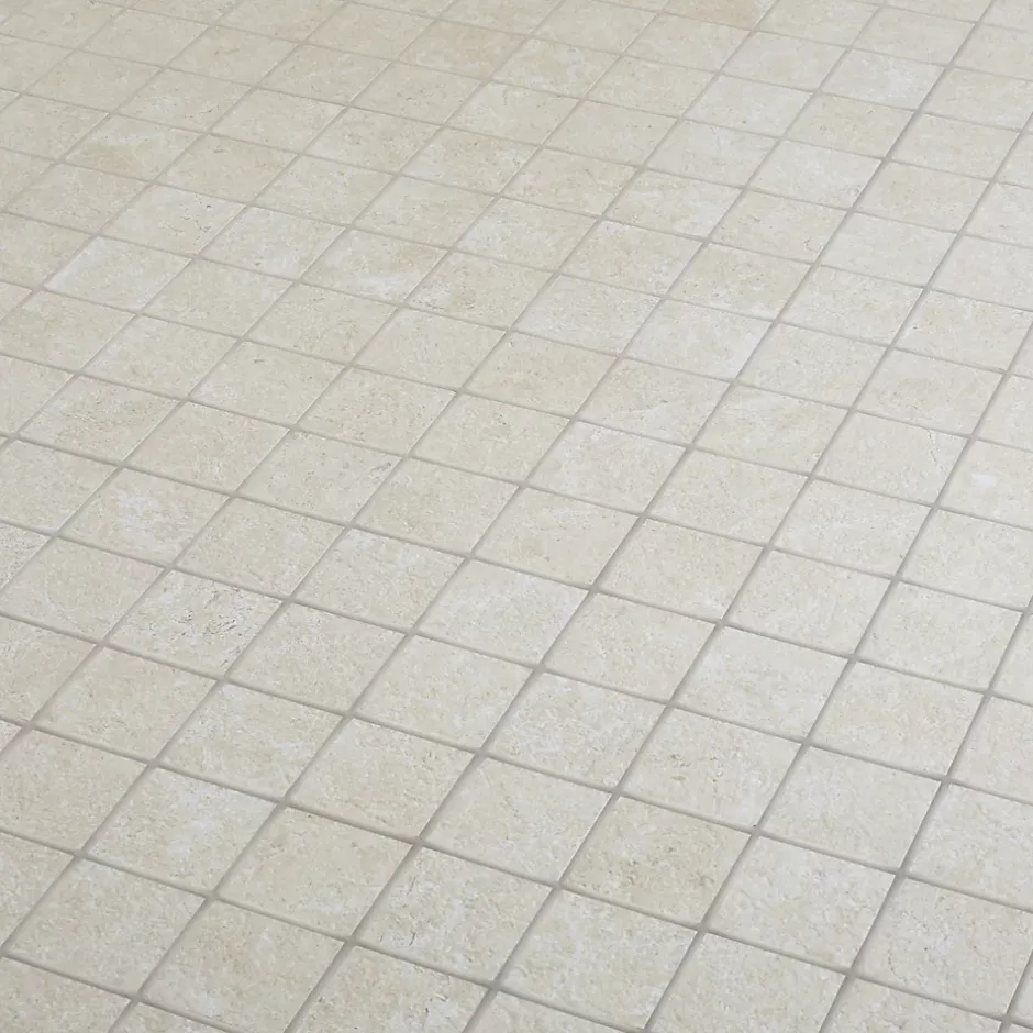 Colours Mosaïque sol et mur beige 30 x 30 cm Soft Lime Stone