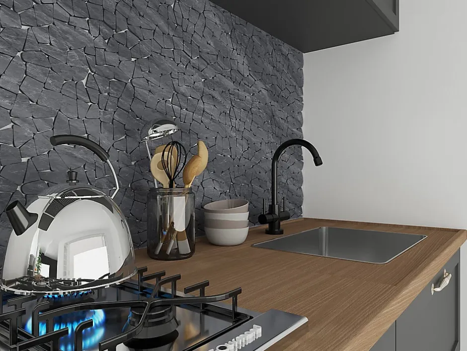 Mosaïque sol et mur en marbre gris - pack de 1m² (dalles de 30x30 cm) - MOLI-Vente-unique Best