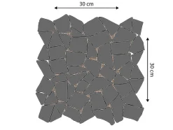 Mosaïque sol et mur en marbre gris - pack de 1m² (dalles de 30x30 cm) - MOLI-Vente-unique Best