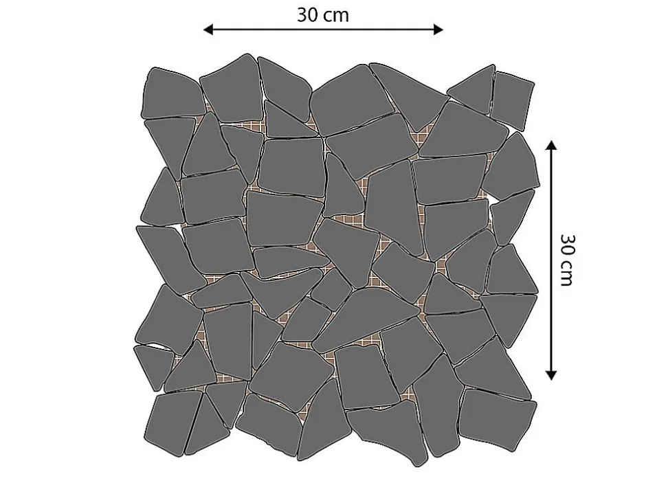 Mosaïque sol et mur en marbre gris - pack de 1m² (dalles de 30x30 cm) - MOLI-Vente-unique Best