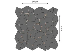 Mosaïque sol et mur en marbre gris - pack de 1m² (dalles de 30x30 cm) - MOLI-Vente-unique Best