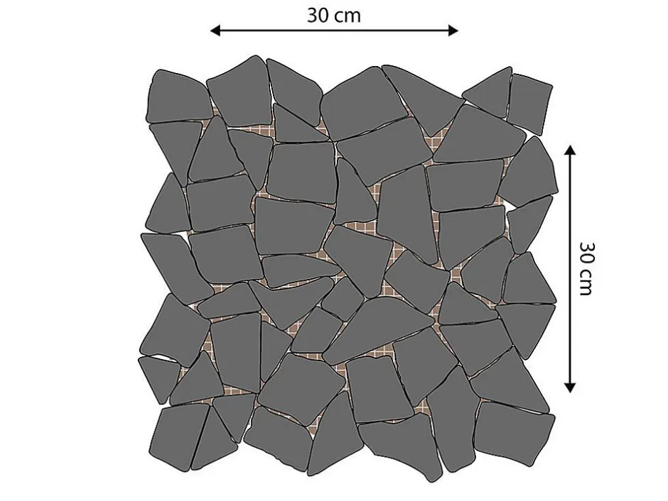 Mosaïque sol et mur en marbre gris - pack de 1m² (dalles de 30x30 cm) - MOLI-Vente-unique Best