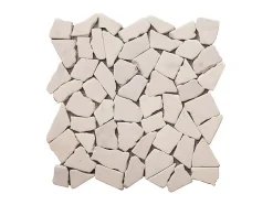Mosaïque sol et mur en marbre crème - pack de 1m² (11 dalles de 30x30 cm) - POESY-Vente-unique