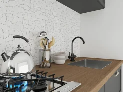 Mosaïque sol et mur en marbre crème - pack de 1m² (11 dalles de 30x30 cm) - POESY-Vente-unique