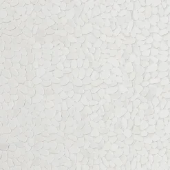 Mosaïque sol et mur en pierre ivoire forme galets L.31,5 x l.31,5 cm x ép.8 mm, Malaca