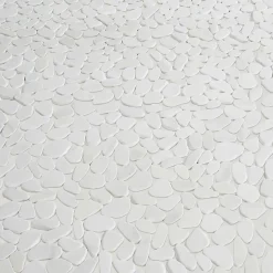 Mosaïque sol et mur en pierre ivoire forme galets L.31,5 x l.31,5 cm x ép.8 mm, Malaca