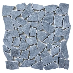 Mosaïque sol et mur en pierre anthracite L.31,5 x l.31,5 cm x ép.8 mm, Bohai
