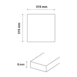 Mosaïque sol et mur en pierre anthracite L.31,5 x l.31,5 cm x ép.8 mm, Bohai