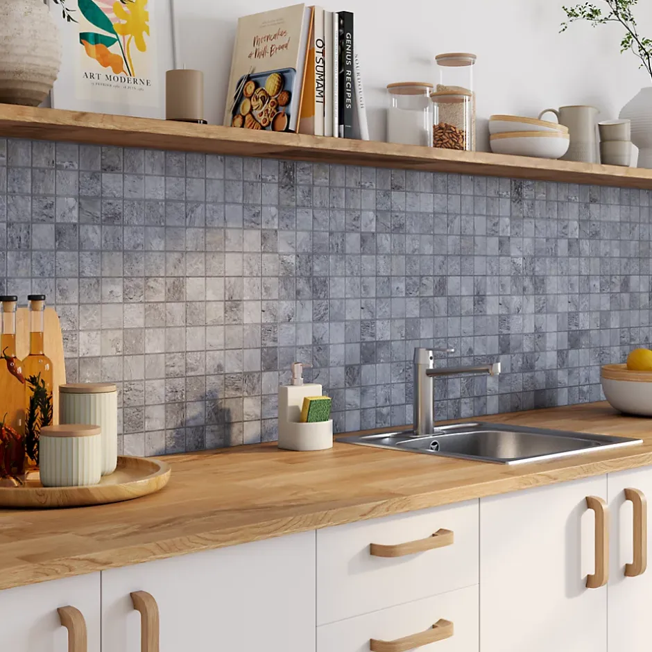 Colours Mosaïque sol et mur gris 30 x 30 cm Shaded