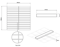 Ilcom Mosaïque sur résille pour salle de bain et cuisine en céramique 29.6 cm x 30 cm - Emerald piano
