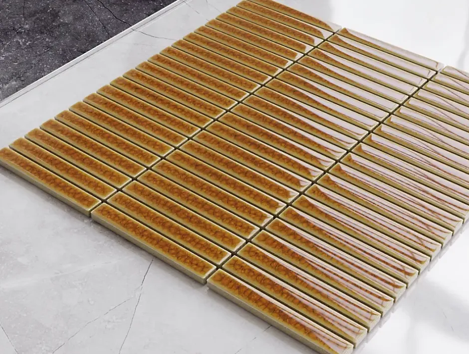 Mosaïque sur résille pour salle de bain et cuisine en céramique 29.0 cm x 28.2 cm - Curcuma-Ilcom Outlet