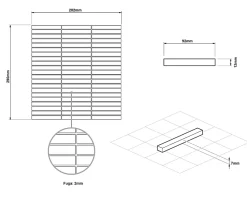 Mosaïque sur résille pour salle de bain et cuisine en céramique 29.0 cm x 28.2 cm - Curcuma-Ilcom Outlet