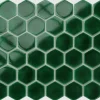 Mosaïque sur résille pour salle de bain et cuisine en céramique 32.3 cm x 27.7 cm - Deep Green-Ilcom Online