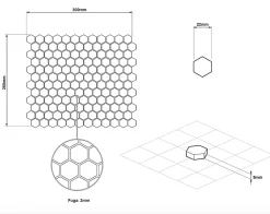Ilcom Mosaïque sur résille pour salle de bain et cuisine en céramique 30 cm x 26 cm - Matt white hive