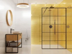 Mosaïque sur résille pour salle de bain et cuisine en céramique 26.0 cm x 30.0 cm - Gold hive-Ilcom Online