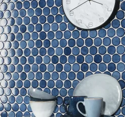 Mosaïque sur résille pour salle de bain et cuisine en céramique 30.6 cm x 26.5 cm - Ocean breeze-Ilcom Outlet