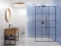 Mosaïque sur résille pour salle de bain et cuisine en céramique 28.5 cm x 29.0 cm - Blue sky-Ilcom