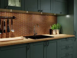 Ilcom Mosaïque sur résille pour salle de bain et cuisine en céramique 30 cm x 30.5 cm - Caramel savoiardi