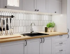 Mosaïque sur résille pour salle de bain et cuisine en céramique 29.6 cm x 30 cm- Casablanca-Ilcom Clearance