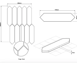 Mosaïque sur résille pour salle de bain et cuisine en céramique 29.6 cm x 30 cm- Casablanca-Ilcom Clearance