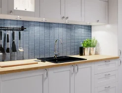 Mosaïque sur résille pour salle de bain et cuisine en céramique 28.2 x 29 cm- Blue piano-Ilcom Discount