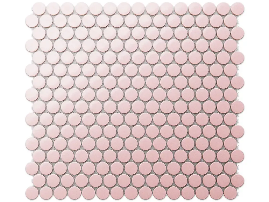 Ilcom Mosaïque sur résille pour salle de bain et cuisine en céramique 29.3 cm x 31.7 cm - Pink panther