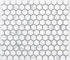 Mosaïque sur résille pour salle de bain et cuisine en céramique 30 cm x 26 cm - Marble hive-Ilcom