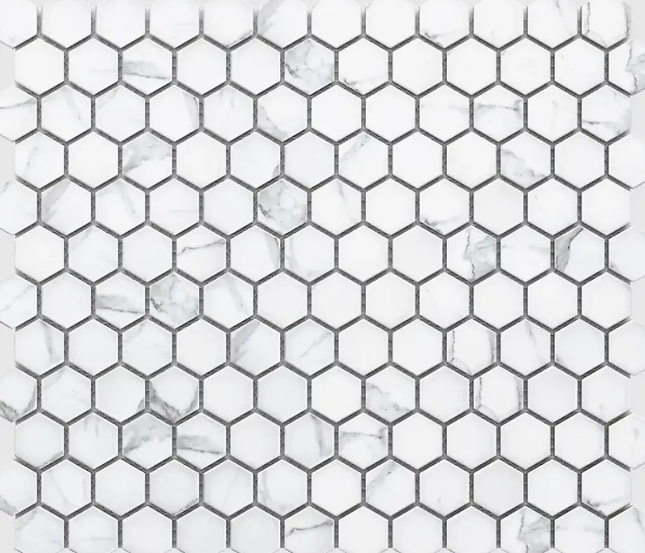 Mosaïque sur résille pour salle de bain et cuisine en céramique 30 cm x 26 cm - Marble hive-Ilcom