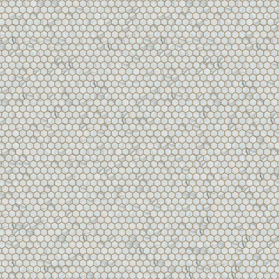 Mosaïque sur résille pour salle de bain et cuisine en céramique 30 cm x 26 cm - Marble hive-Ilcom