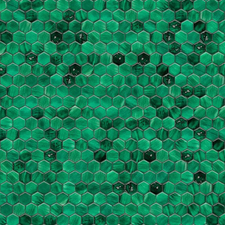 Ilcom Mosaïque sur résille pour salle de bain et cuisine en céramique 31.2 cm x 27 cm- Jungle nature hive