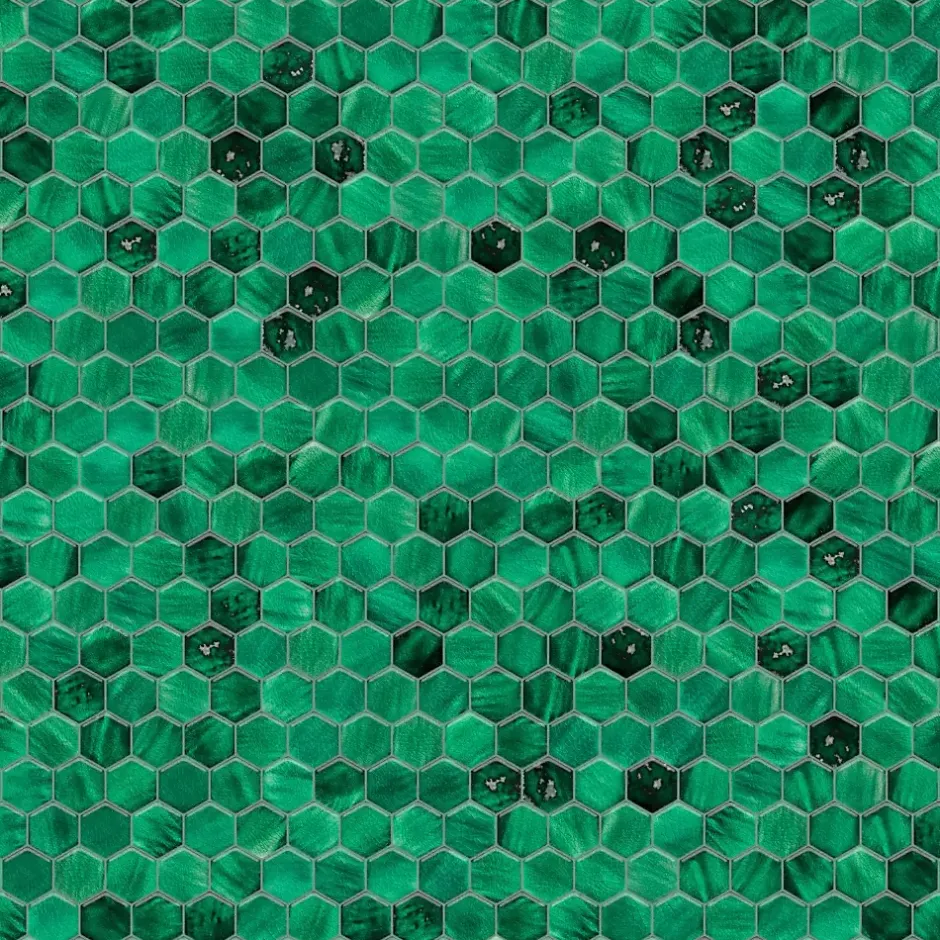 Ilcom Mosaïque sur résille pour salle de bain et cuisine en céramique 31.2 cm x 27 cm- Jungle nature hive