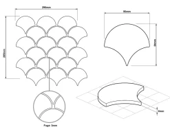 Mosaïque sur résille pour salle de bain et cuisine en céramique 28.5 cm x 29 cm - First snow-Ilcom Hot