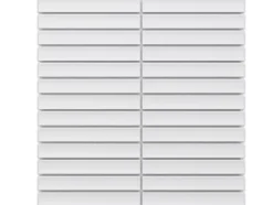 Mosaïque sur résille pour salle de bain et cuisine en céramique 29.6 cm x 30 cm - Matt white piano-Ilcom Discount