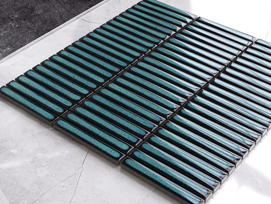 Ilcom Mosaïque sur résille pour salle de bain et cuisine en céramique 29.0 cm x 28.2 cm - Shimmering shores