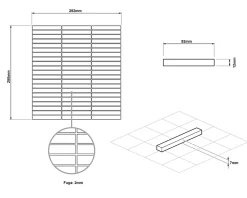 Ilcom Mosaïque sur résille pour salle de bain et cuisine en céramique 29.0 cm x 28.2 cm - Shimmering shores