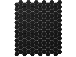 Ilcom Mosaïque sur résille pour salle de bain et cuisine en céramique 30 cm x 26 cm- Matt black hive