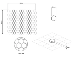 Ilcom Mosaïque sur résille pour salle de bain et cuisine en céramique 30 cm x 26 cm- Matt black hive