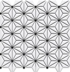 Ilcom Mosaïque sur résille pour salle de bain et cuisine en céramique 29.4 cm x 30.7 cm - Origami