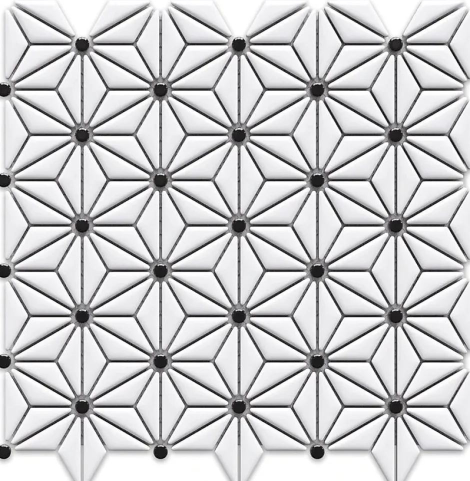 Ilcom Mosaïque sur résille pour salle de bain et cuisine en céramique 29.4 cm x 30.7 cm - Origami