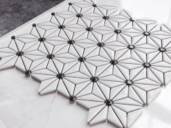 Ilcom Mosaïque sur résille pour salle de bain et cuisine en céramique 29.4 cm x 30.7 cm - Origami