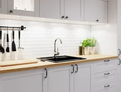 Ilcom Mosaïque sur résille pour salle de bain et cuisine en céramique 30.2 cm x 30.2 cm - White chaturanga