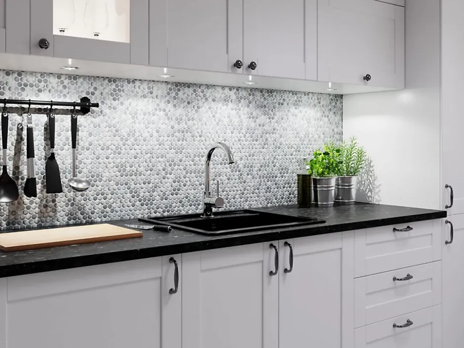 Ilcom Mosaïque sur résille pour salle de bain et cuisine en céramique 29.3 cm x 31.7 cm - Oscar Wilde