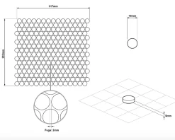 Ilcom Mosaïque sur résille pour salle de bain et cuisine en céramique 31.7 cm x 29.3 cm - Matt white dot