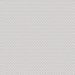 Ilcom Mosaïque sur résille pour salle de bain et cuisine en céramique 31.7 cm x 29.3 cm - Matt white dot