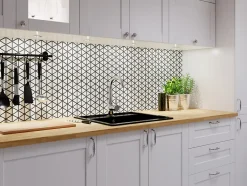 Ilcom Mosaïque sur résille pour salle de bain et cuisine en céramique 26.3 cm x 30.3 cm- Triangular blanket