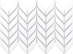 Mosaïque sur résille pour salle de bain et cuisine en céramique 27.5 cm x 21.8 cm - White sparrow-Ilcom Best