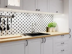 Mosaïque sur résille pour salle de bain et cuisine en céramique 30 cm x 26 cm - White honey-Ilcom Discount