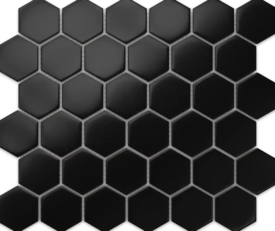 Ilcom Mosaïque sur résille pour salle de bain et cuisine en céramique 29.7 cm x 26.2 cm - Black honey